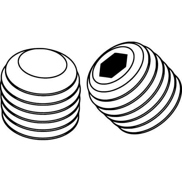 Socket Set Screw, Flat, 1/4-20x1/4, PK50