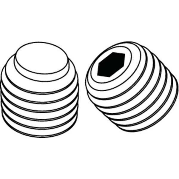 Socket Set Screw, 1/2 Dog, 10-32x1/4, PK100