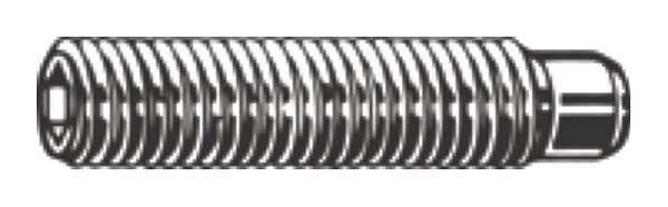 Socket Set Screw, Oval, 8-32x1/2, PK100