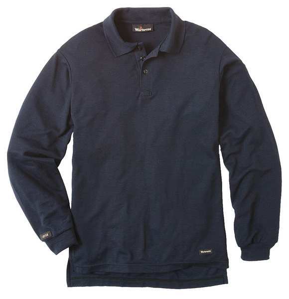 FR Regular Sleeve Shirt, Navy, 3LR, Button