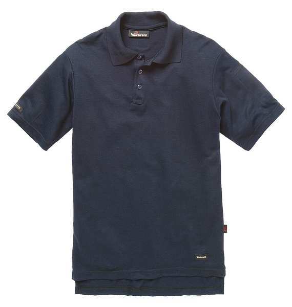 Flame Resistant Polo Shirt, Navy, Tecasafe(R) Plus Knit, XLT
