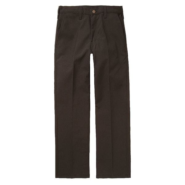 Pants, 33 in., Black, Zipper and Button