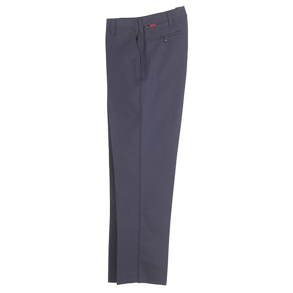 Pants, 33 in., Navy, Zipper and Button