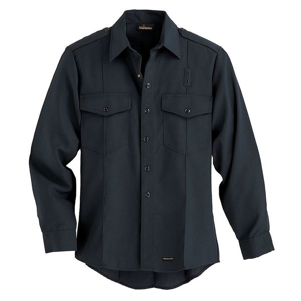 Flame Resistant Collared Shirt, Navy, Nomex(R), 40