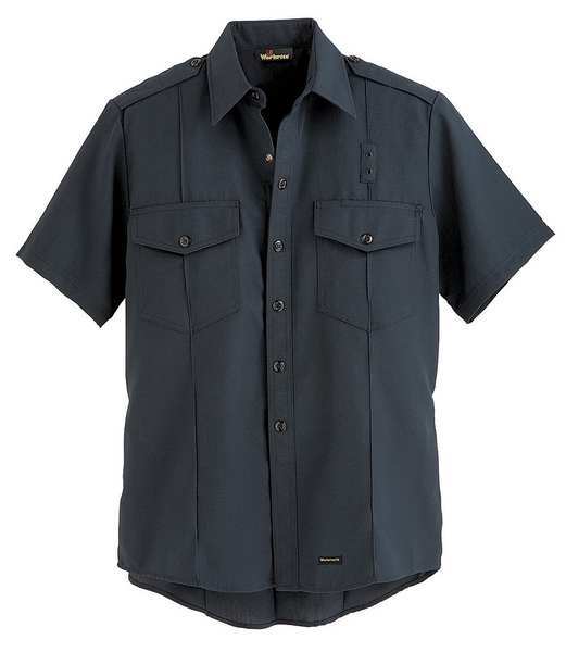 FR Short Sleeve Shirt, Navy, 58 in., Snaps