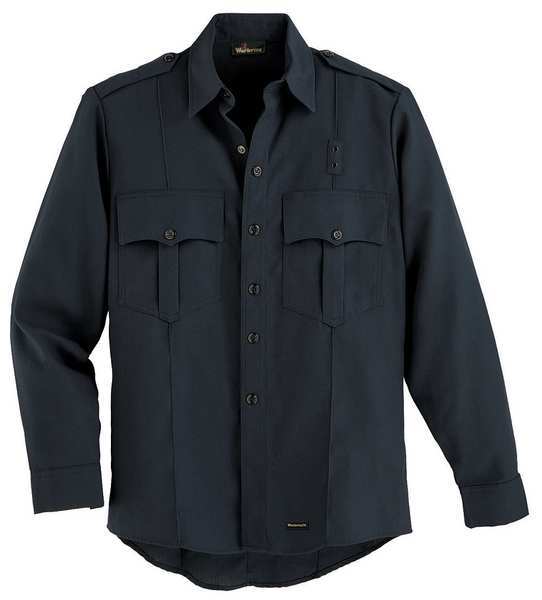Flame Resistant Collared Shirt, Navy, Nomex(R), 44