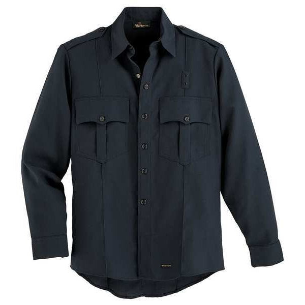 Flame Resistant Collared Shirt, Navy, Nomex(R), 42