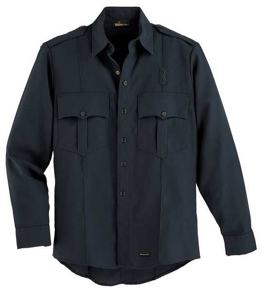 Flame Resistant Collared Shirt, Navy, Nomex(R), 48