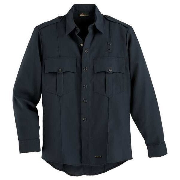 Flame Resistant Collared Shirt, Navy, Nomex(R), 42