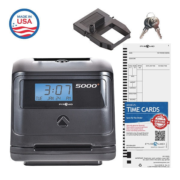 Auto Totaling Time Clock, Digital