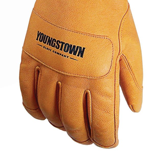 Leather 3D Pattern Gloves, Tan, 2XL, PR