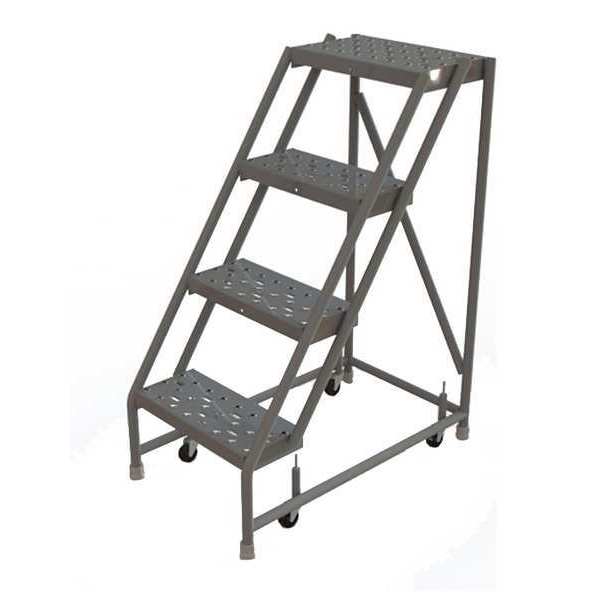 40 in H Steel Rolling Ladder, 4 Steps