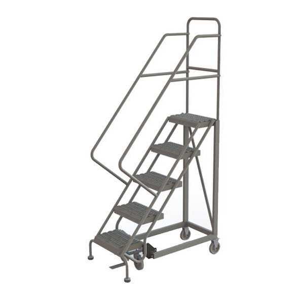 86 in H Steel Rolling Ladder, 5 Steps