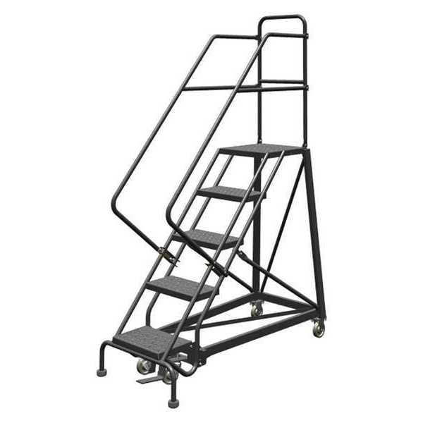 86 in H Steel Rolling Ladder, 5 Steps