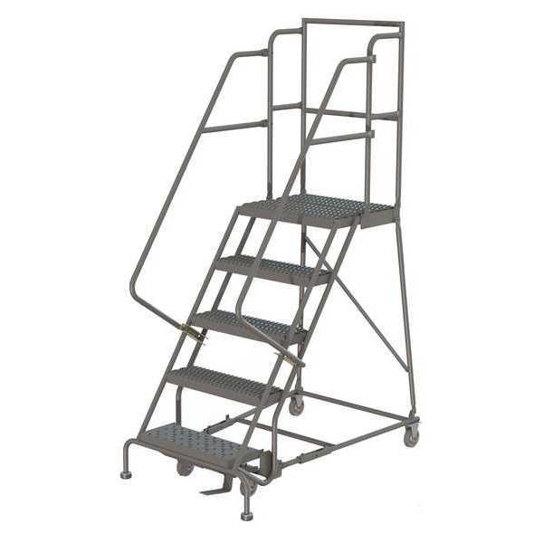 86 in H Steel Rolling Ladder, 5 Steps