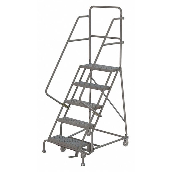 86 in H Steel Rolling Ladder, 5 Steps