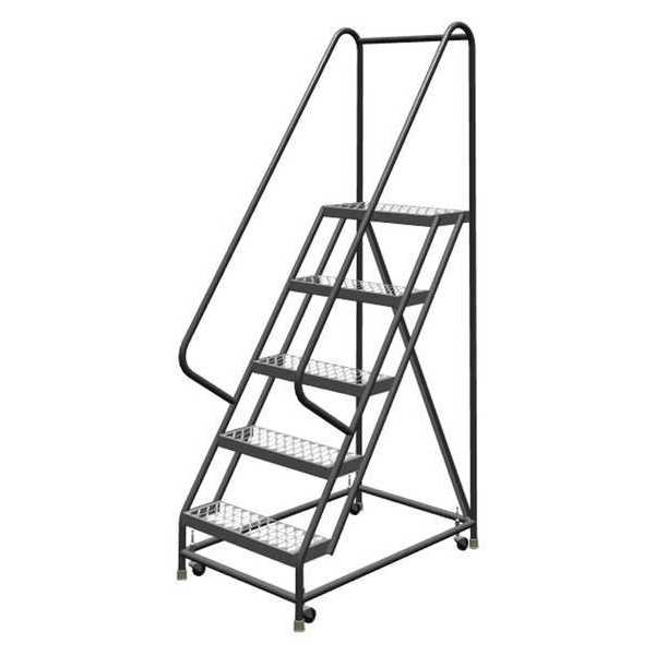 86 in H Steel Rolling Ladder, 5 Steps