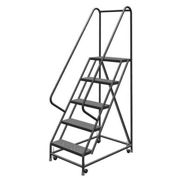 86 in H Steel Rolling Ladder, 5 Steps