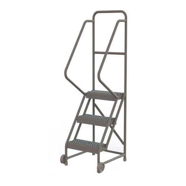 66 in H Steel Tilt and Roll Ladder, 3 Steps
