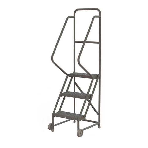 66 in H Steel Tilt and Roll Ladder, 3 Steps