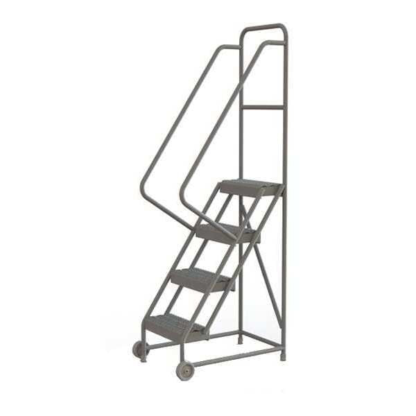 76 in H Steel Tilt and Roll Ladder, 4 Steps