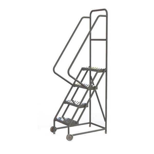 76 in H Steel Tilt and Roll Ladder, 4 Steps