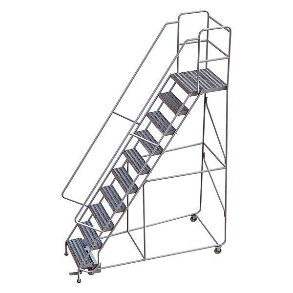 132 in H Aluminum Rolling Ladder, 10 Steps