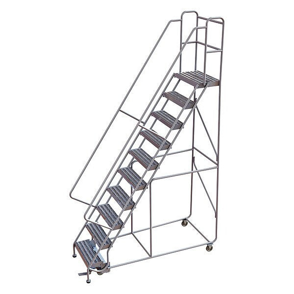 132 in H Aluminum Rolling Ladder, 10 Steps