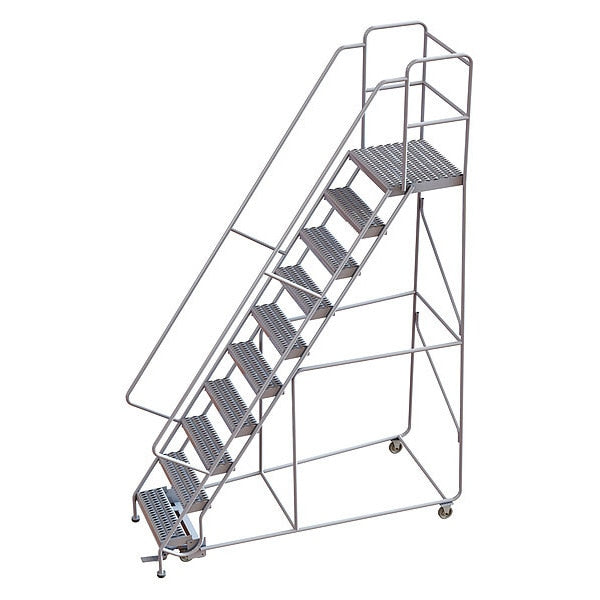 132 in H Aluminum Rolling Ladder, 10 Steps