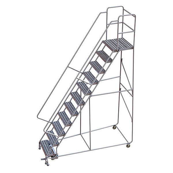 142 in H Aluminum Rolling Ladder, 11 Steps