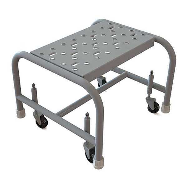 Mobile Step Stand, Steel, Perforated, 16inW