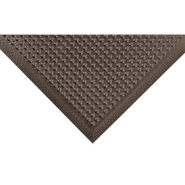 Antifatigue Mat, Black, 3 ft. L x 2 ft. W, Rubber, Bubble Surface Pattern, 1/2