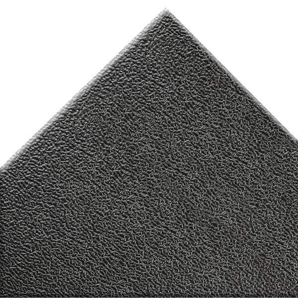Antifatigue Mat, Black, 4 ft. L x 3 ft. W, PVC Foam, Pebble Surface Pattern, 3/8