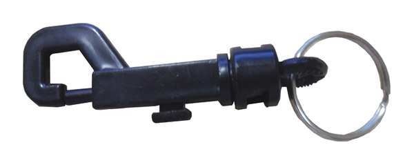 Plastic Key Clip, 2-5/8 In, Black