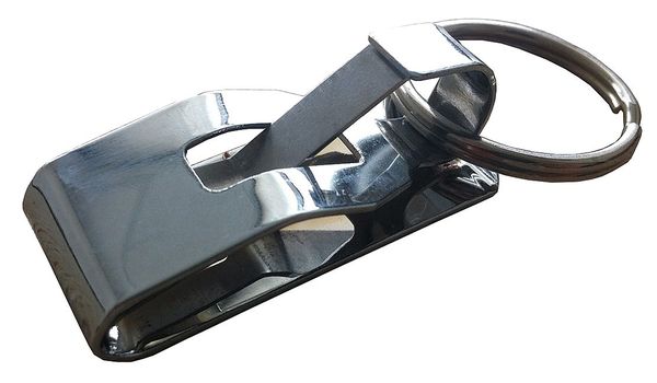 Belt Key Holder, Clip On, Silver