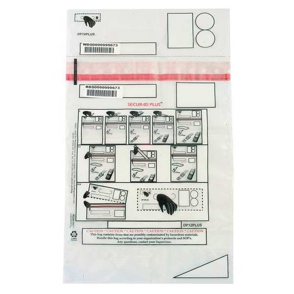 Decon Property Bag, 12 x 16 In, PK250
