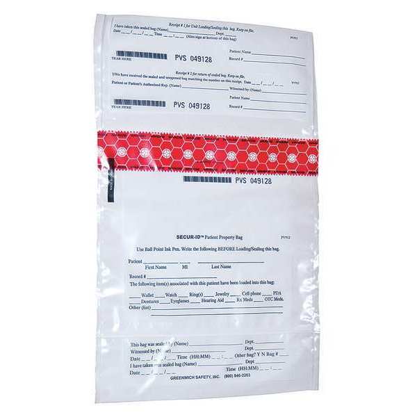 Personal Property Bag, 9 x 10 In, PK250