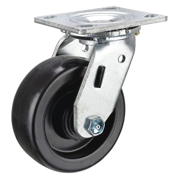 Swivel Plt Cstr, Polypropylene, 6in, 650 lb