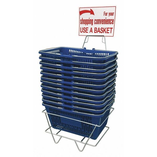 Hand Basket Set, Regular, Blue, Plastic