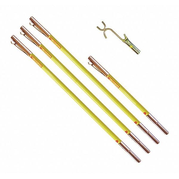 FG Series Fiberglass Pole Set with Wire Raiser, 21ft.