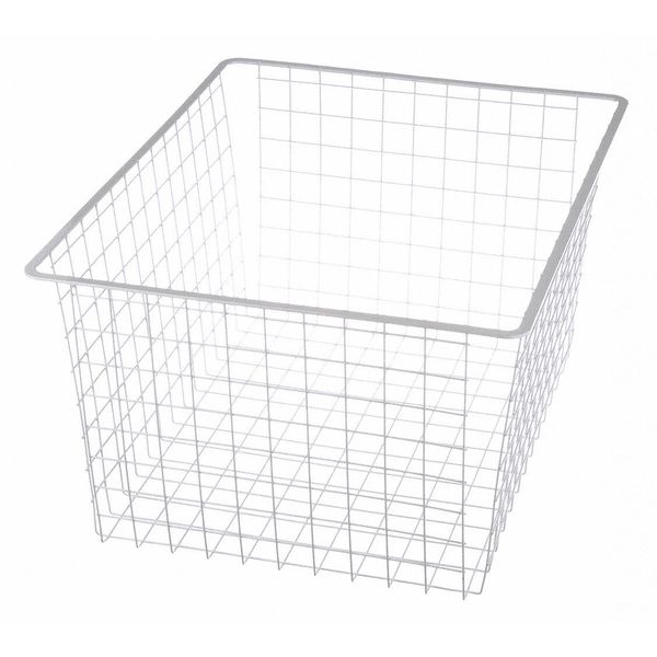 White Wire Tote Basket, 21