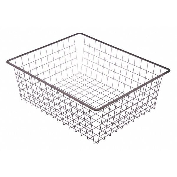White Wire Tote Basket, 21