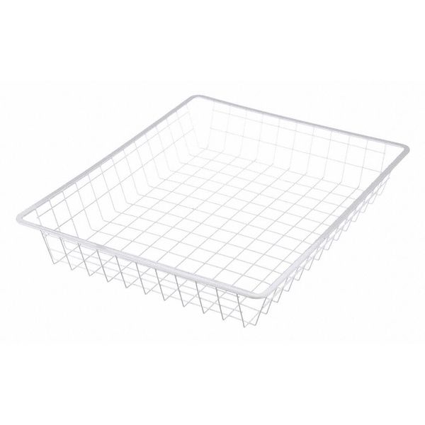 White Wire Tote Basket, 21