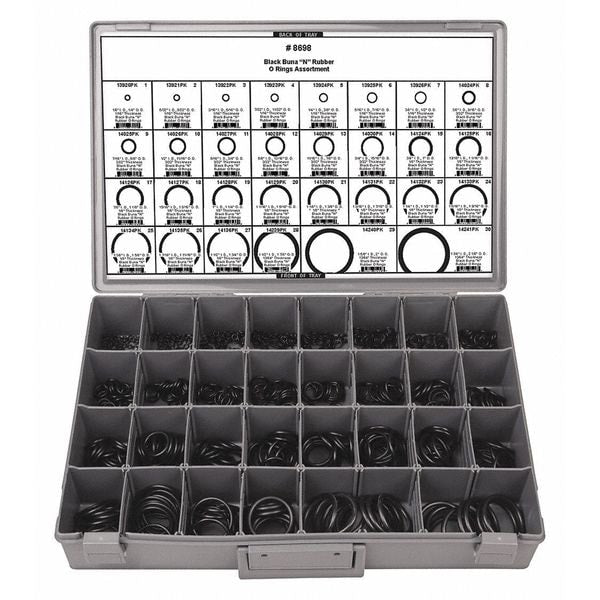 Buna O Ring Assort, 731 pcs.
