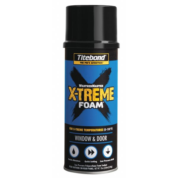 Window & Door Spray Foam Sealant, 12 oz, Aerosol Can, 12 PK