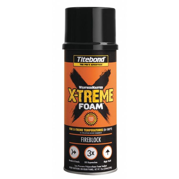 Fire Barrier Spray Foam Sealant, 12 oz, Aerosol Can, Orange, 12 PK