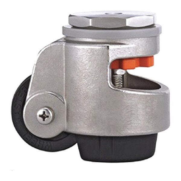 Leveling Caster, Stainless Steel, Load Rating: 990 lb.