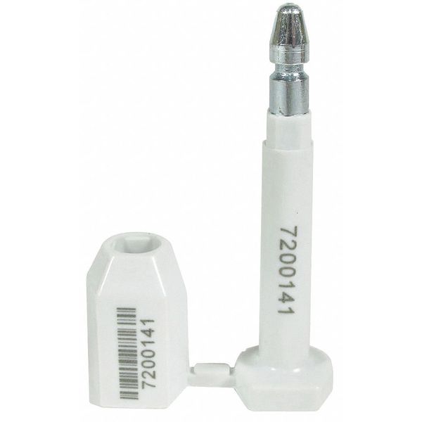 Standard Bolt Seal, 8mm, White, PK50