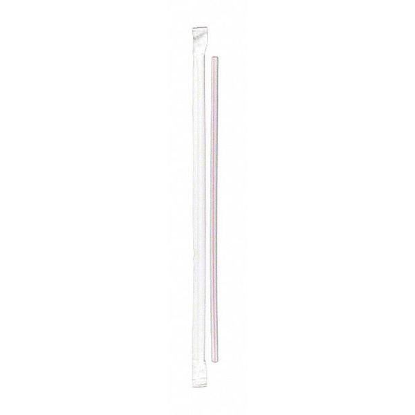 Clear, Jumbo Straws, Paper Wrapped, 10.25