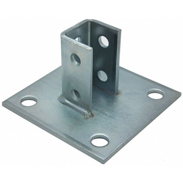 Post Base, Square, For Single Strut, 2-Hole